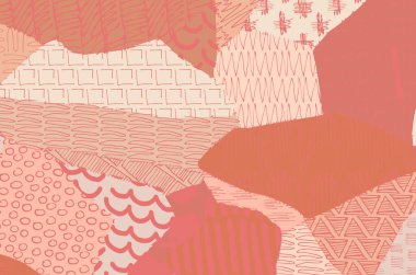 Soyut siyah darbeler, El, Vektör Deseni 'ni çizdi. Geometrik tarzda soyut arkaplan. Soyut çok renkli geometrik desen.