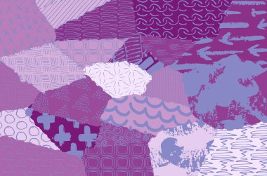 Soyut siyah darbeler, El, Vektör Deseni 'ni çizdi. Geometrik tarzda soyut arkaplan. Soyut çok renkli geometrik desen.