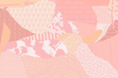 Soyut siyah darbeler, El, Vektör Deseni 'ni çizdi. Geometrik tarzda soyut arkaplan. Soyut çok renkli geometrik desen.