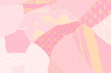 Soyut siyah darbeler, El, Vektör Deseni 'ni çizdi. Geometrik tarzda soyut arkaplan. Soyut çok renkli geometrik desen.