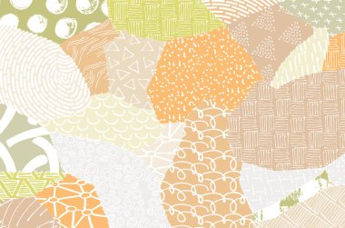 Soyut siyah darbeler, El, Vektör Deseni 'ni çizdi. Geometrik tarzda soyut arkaplan. Soyut çok renkli geometrik desen.