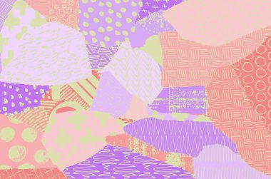 Soyut siyah darbeler, El, Vektör Deseni 'ni çizdi. Geometrik tarzda soyut arkaplan. Soyut çok renkli geometrik desen.