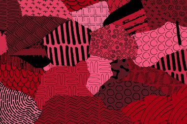 Soyut siyah darbeler, El, Vektör Deseni 'ni çizdi. Geometrik tarzda soyut arkaplan. Soyut çok renkli geometrik desen.