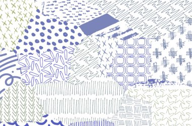 Soyut siyah darbeler, El, Vektör Deseni 'ni çizdi. Geometrik tarzda soyut arkaplan. Soyut çok renkli geometrik desen.