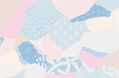 Soyut siyah darbeler, El, Vektör Deseni 'ni çizdi. Geometrik tarzda soyut arkaplan. Soyut çok renkli geometrik desen.