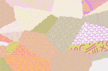 Soyut siyah darbeler, El, Vektör Deseni 'ni çizdi. Geometrik tarzda soyut arkaplan. Soyut çok renkli geometrik desen.