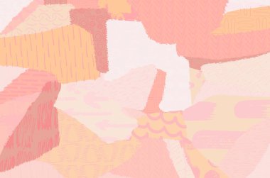 Soyut siyah darbeler, El, Vektör Deseni 'ni çizdi. Geometrik tarzda soyut arkaplan. Soyut çok renkli geometrik desen.