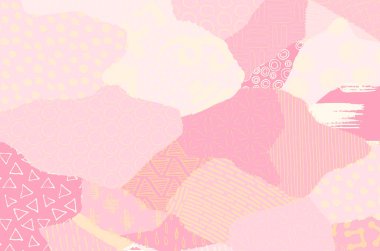 Soyut siyah darbeler, El, Vektör Deseni 'ni çizdi. Geometrik tarzda soyut arkaplan. Soyut çok renkli geometrik desen.