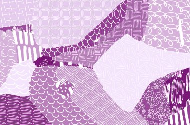 Soyut siyah darbeler, El, Vektör Deseni 'ni çizdi. Geometrik tarzda soyut arkaplan. Soyut çok renkli geometrik desen.