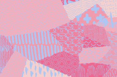 Soyut siyah darbeler, El, Vektör Deseni 'ni çizdi. Geometrik tarzda soyut arkaplan. Soyut çok renkli geometrik desen.