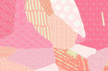 Soyut siyah darbeler, El, Vektör Deseni 'ni çizdi. Geometrik tarzda soyut arkaplan. Soyut çok renkli geometrik desen.