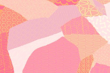 Soyut siyah darbeler, El, Vektör Deseni 'ni çizdi. Geometrik tarzda soyut arkaplan. Soyut çok renkli geometrik desen.