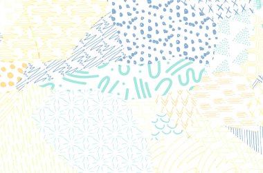 Soyut siyah darbeler, El, Vektör Deseni 'ni çizdi. Geometrik tarzda soyut arkaplan. Soyut çok renkli geometrik desen.