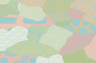 Soyut siyah darbeler, El, Vektör Deseni 'ni çizdi. Geometrik tarzda soyut arkaplan. Soyut çok renkli geometrik desen.