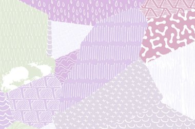 Soyut siyah darbeler, El, Vektör Deseni 'ni çizdi. Geometrik tarzda soyut arkaplan. Soyut çok renkli geometrik desen.