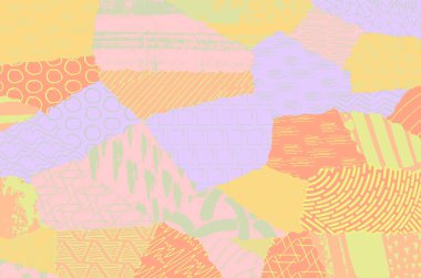 Soyut siyah darbeler, El, Vektör Deseni 'ni çizdi. Geometrik tarzda soyut arkaplan. Soyut çok renkli geometrik desen.