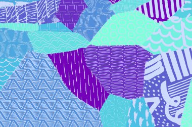 Soyut siyah darbeler, El, Vektör Deseni 'ni çizdi. Geometrik tarzda soyut arkaplan. Soyut çok renkli geometrik desen.