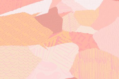 Soyut siyah darbeler, El, Vektör Deseni 'ni çizdi. Geometrik tarzda soyut arkaplan. Soyut çok renkli geometrik desen.