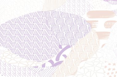 Soyut siyah darbeler, El, Vektör Deseni 'ni çizdi. Geometrik tarzda soyut arkaplan. Soyut çok renkli geometrik desen.