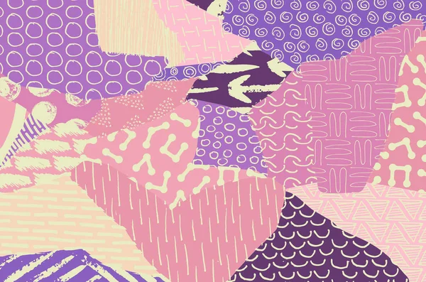 Soyut siyah darbeler, El, Vektör Deseni 'ni çizdi. Geometrik tarzda soyut arkaplan. Soyut çok renkli geometrik desen.