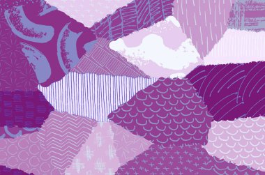 Soyut siyah darbeler, El, Vektör Deseni 'ni çizdi. Geometrik tarzda soyut arkaplan. Soyut çok renkli geometrik desen.