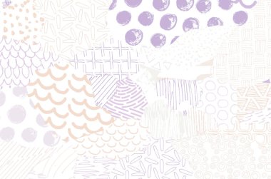 Soyut siyah darbeler, El, Vektör Deseni 'ni çizdi. Geometrik tarzda soyut arkaplan. Soyut çok renkli geometrik desen.