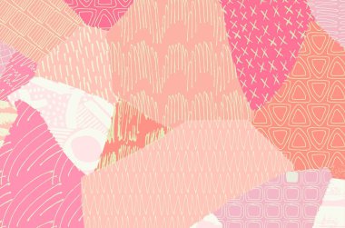 Soyut siyah darbeler, El, Vektör Deseni 'ni çizdi. Geometrik tarzda soyut arkaplan. Soyut çok renkli geometrik desen.