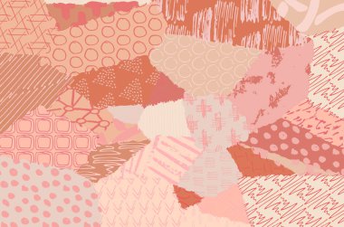 Soyut siyah darbeler, El, Vektör Deseni 'ni çizdi. Geometrik tarzda soyut arkaplan. Soyut çok renkli geometrik desen.