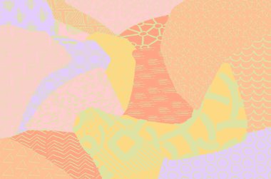 Soyut siyah darbeler, El, Vektör Deseni 'ni çizdi. Geometrik tarzda soyut arkaplan. Soyut çok renkli geometrik desen.