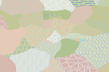 Soyut siyah darbeler, El, Vektör Deseni 'ni çizdi. Geometrik tarzda soyut arkaplan. Soyut çok renkli geometrik desen.