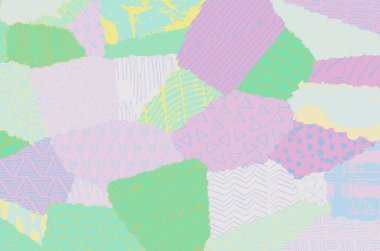 Soyut siyah darbeler, El, Vektör Deseni 'ni çizdi. Geometrik tarzda soyut arkaplan. Soyut çok renkli geometrik desen.