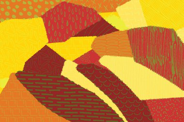 Soyut siyah darbeler, El, Vektör Deseni 'ni çizdi. Geometrik tarzda soyut arkaplan. Soyut çok renkli geometrik desen.