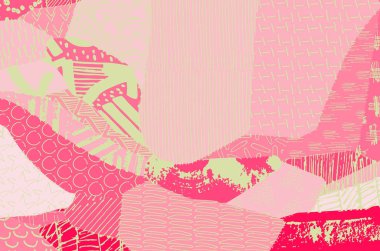 Soyut siyah darbeler, El, Vektör Deseni 'ni çizdi. Geometrik tarzda soyut arkaplan. Soyut çok renkli geometrik desen.