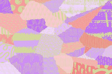 Soyut siyah darbeler, El, Vektör Deseni 'ni çizdi. Geometrik tarzda soyut arkaplan. Soyut çok renkli geometrik desen.