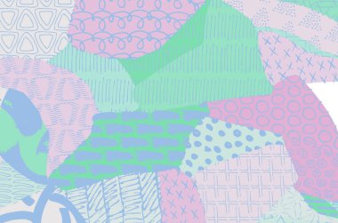 Soyut siyah darbeler, El, Vektör Deseni 'ni çizdi. Geometrik tarzda soyut arkaplan. Soyut çok renkli geometrik desen.