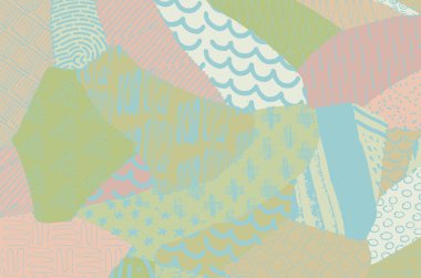 Soyut siyah darbeler, El, Vektör Deseni 'ni çizdi. Geometrik tarzda soyut arkaplan. Soyut çok renkli geometrik desen.