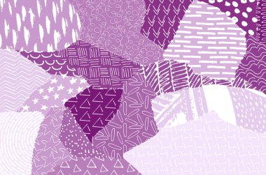 Soyut siyah darbeler, El, Vektör Deseni 'ni çizdi. Geometrik tarzda soyut arkaplan. Soyut çok renkli geometrik desen.