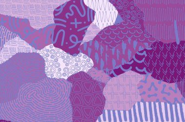 Soyut siyah darbeler, El, Vektör Deseni 'ni çizdi. Geometrik tarzda soyut arkaplan. Soyut çok renkli geometrik desen.