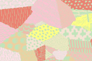 Soyut siyah darbeler, El, Vektör Deseni 'ni çizdi. Geometrik tarzda soyut arkaplan. Soyut çok renkli geometrik desen.