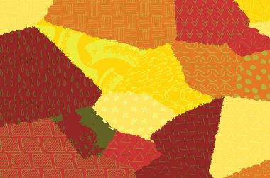 Soyut siyah darbeler, El, Vektör Deseni 'ni çizdi. Geometrik tarzda soyut arkaplan. Soyut çok renkli geometrik desen.