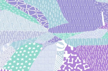 Soyut siyah darbeler, El, Vektör Deseni 'ni çizdi. Geometrik tarzda soyut arkaplan. Soyut çok renkli geometrik desen.