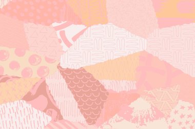 Soyut siyah darbeler, El, Vektör Deseni 'ni çizdi. Geometrik tarzda soyut arkaplan. Soyut çok renkli geometrik desen.