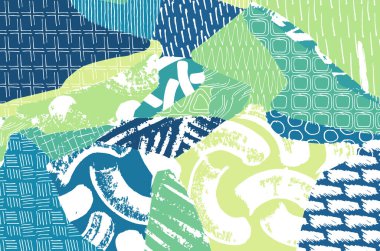 Soyut siyah darbeler, El, Vektör Deseni 'ni çizdi. Geometrik tarzda soyut arkaplan. Soyut çok renkli geometrik desen.