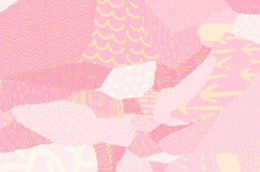 Soyut siyah darbeler, El, Vektör Deseni 'ni çizdi. Geometrik tarzda soyut arkaplan. Soyut çok renkli geometrik desen.