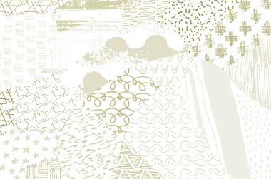 Soyut siyah darbeler, El, Vektör Deseni 'ni çizdi. Geometrik tarzda soyut arkaplan. Soyut çok renkli geometrik desen.