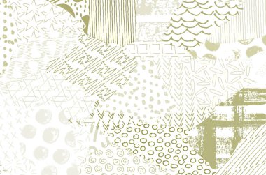 Soyut siyah darbeler, El, Vektör Deseni 'ni çizdi. Geometrik tarzda soyut arkaplan. Soyut çok renkli geometrik desen.