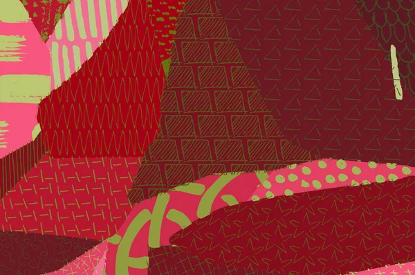 Soyut siyah darbeler, El, Vektör Deseni 'ni çizdi. Geometrik tarzda soyut arkaplan. Soyut çok renkli geometrik desen.