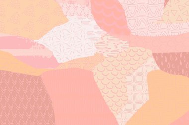 Soyut siyah darbeler, El, Vektör Deseni 'ni çizdi. Geometrik tarzda soyut arkaplan. Soyut çok renkli geometrik desen.