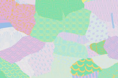 Soyut siyah darbeler, El, Vektör Deseni 'ni çizdi. Geometrik tarzda soyut arkaplan. Soyut çok renkli geometrik desen.