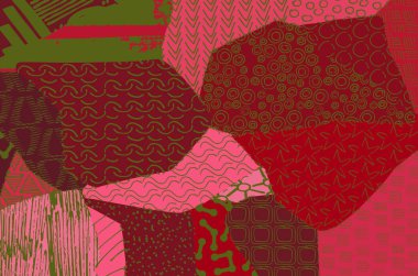 Soyut siyah darbeler, El, Vektör Deseni 'ni çizdi. Geometrik tarzda soyut arkaplan. Soyut çok renkli geometrik desen.